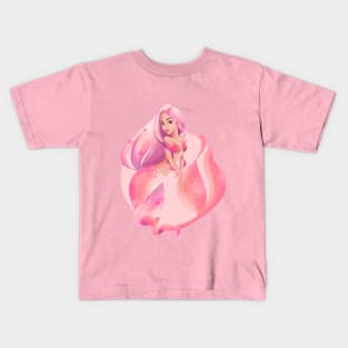 Pink Coral Mermaid Kids T-Shirt